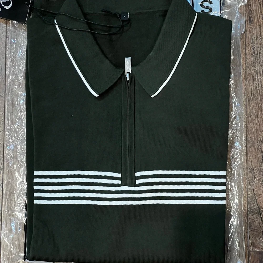 MENS OLIVE KNIT SWEATER